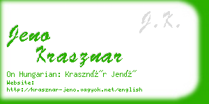 jeno krasznar business card